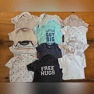 Baby boy 0 to 3 month onesies